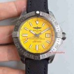 Swiss Replica Breitling Avenger II Seawolf Yellow Dial Nylon Strap Asian ETA2836